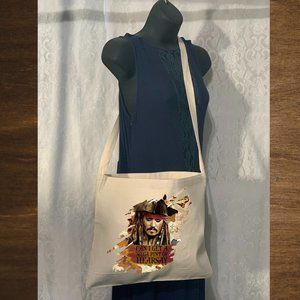Johnny Depp Cotton Canvas Crossbody Messenger Tote Bag with Long Strap